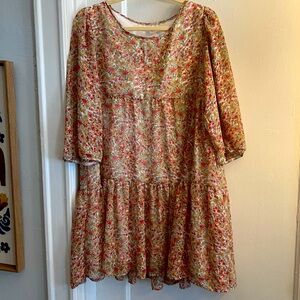 BB Dakota Cottagecore Floral Flowy Babydoll Dress - size M